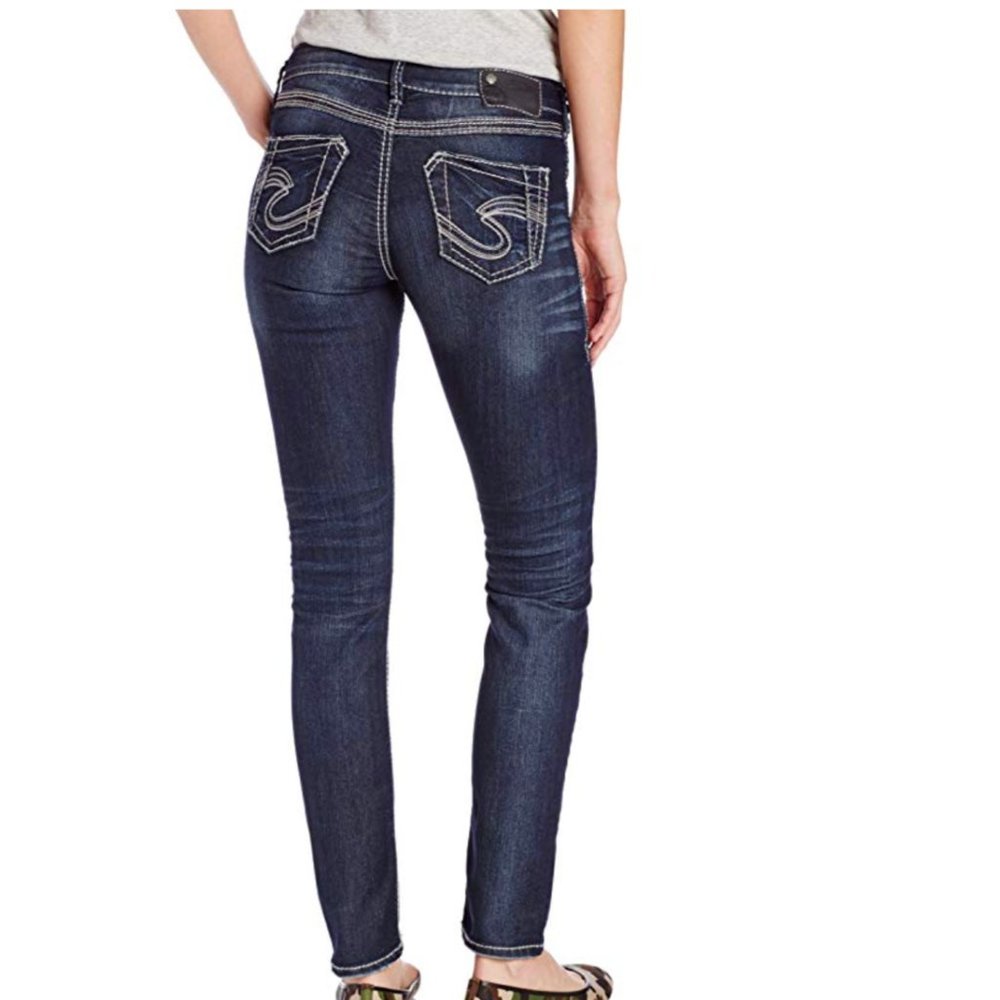 NEW Silver Jeans Tuesday Mid Rise Skinny Jean 25 - Picture 2 of 7
